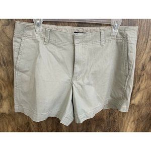 GAP Women's Chino Tan Mid Rise Shorts Size 10